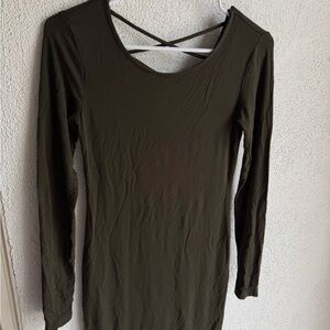 Forever 21 Dark Olive Long Sleeve Top